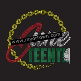 Juneteenth Custom Motif Rhinestone Heat Transfer  30pcs