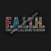 F.A.I.T.H. Rhinestone Custom Motif Rhinestone Heat Transfer  30pcs